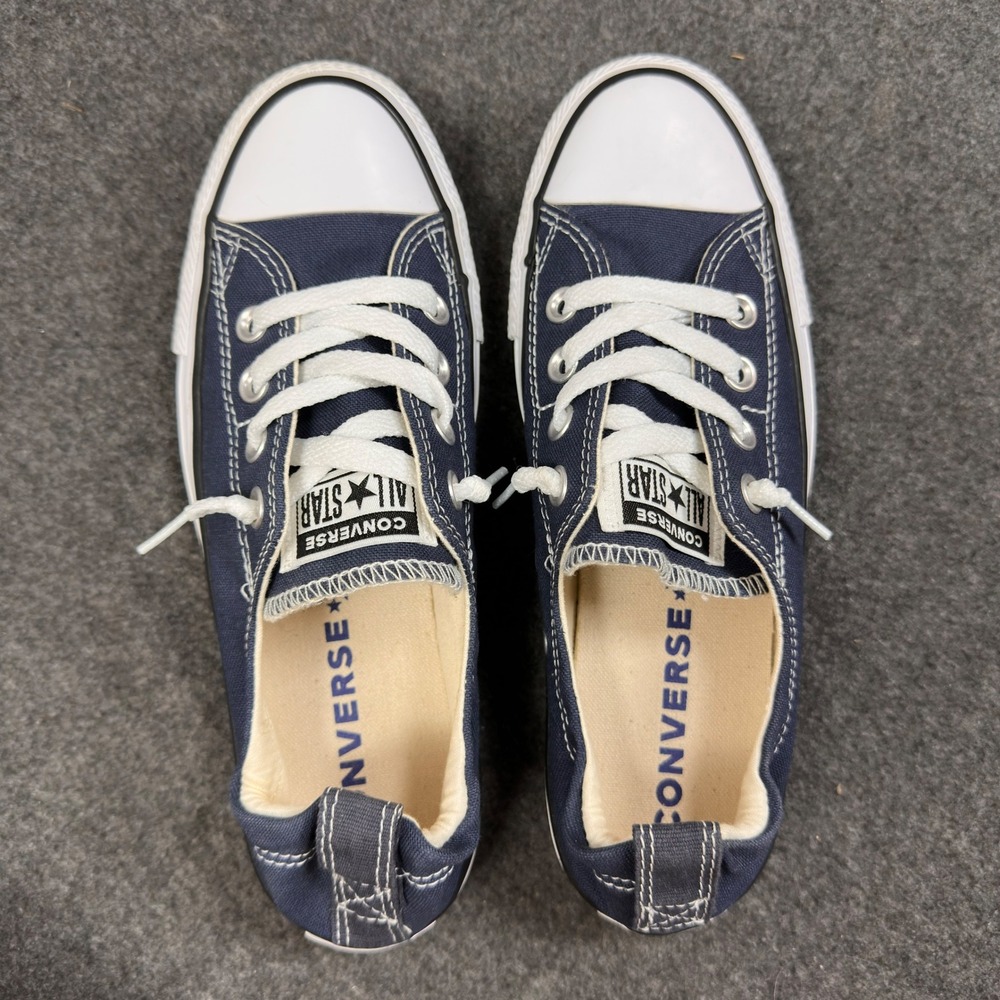 Converse Chuck Taylor All Star Shoreline Navy Blue Slip On Sneakers Women 7.5